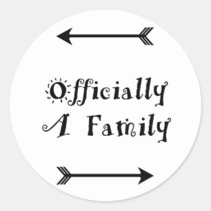 Offiziell Familientag - Adoption Runder Aufkleber