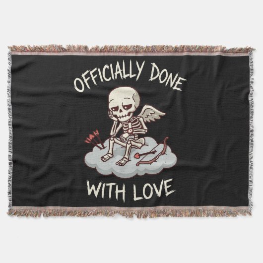 Offiziell Fertig Mit Liebe Skelett Cupid Design Decke (Vorderseite)