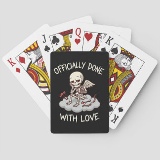 Offiziell Fertig Mit Liebe Skelett Cupid Design Spielkarten