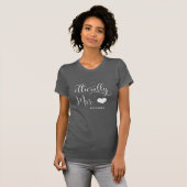 Offiziell Frau | Neue Brücke mit Herz | Dunkel T-Shirt (Vorne ganz)