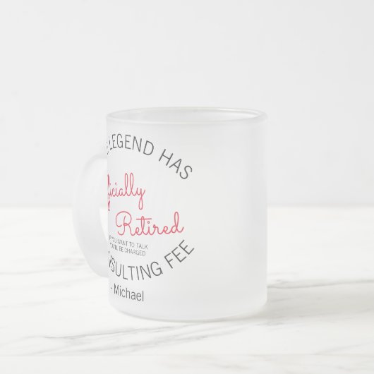 Offiziell für Männer erschöpft Frauen im Ruhestand Mattglastasse (Vorderseite Links)