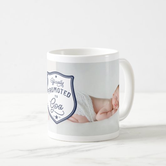 Offiziell für Opa Abzeichen & Foto gefördert Kaffeetasse (VorderseiteRechts)