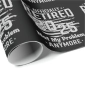 Offiziell gelaunt 2025 nicht mehr mein Problem Geschenkpapier (Rolleneckpunkt)