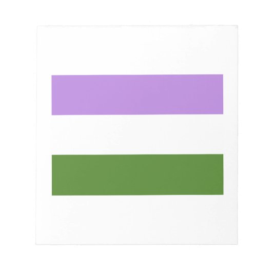 OFFIZIELL GENDERQUEER PRIDE FLAG NOTIZBLOCK (Vorderseite)