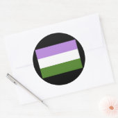 OFFIZIELL GENDERQUEER PRIDE FLAG RUNDER AUFKLEBER (Umschlag)