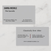 Offiziell grau visitenkarte (Vorne/Hinten)