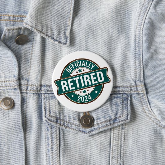Offiziell im Ruhestand 2024 Button (Beispiel)