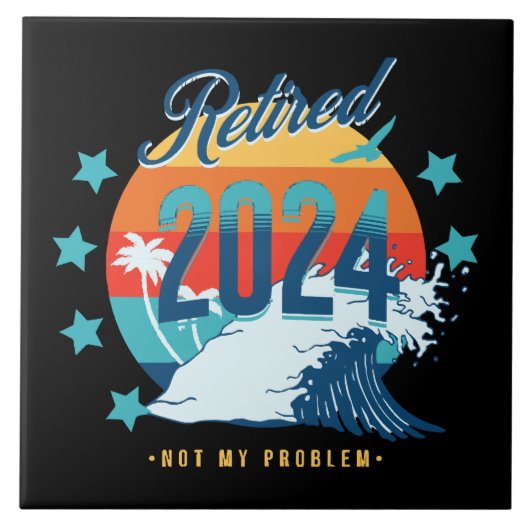 Offiziell im Ruhestand 2024 Fliese (Vorderseite)