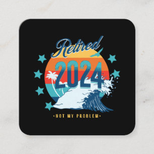 Offiziell im Ruhestand 2024 Quadratische Visitenkarte