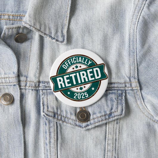 Offiziell im Ruhestand 2025 Button (Beispiel)
