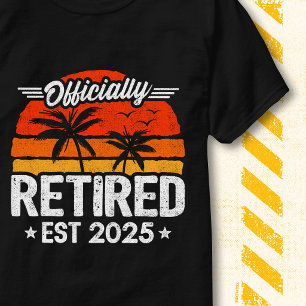 Offiziell im Ruhestand 2025 Retro Vintage Sonnenun T-Shirt