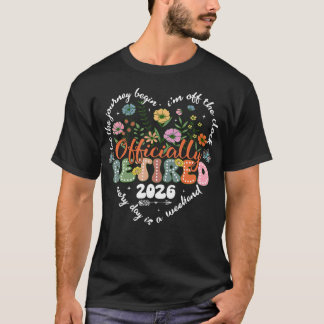 Offiziell im Ruhestand 2026 Florales Blumen-Rentne T-Shirt