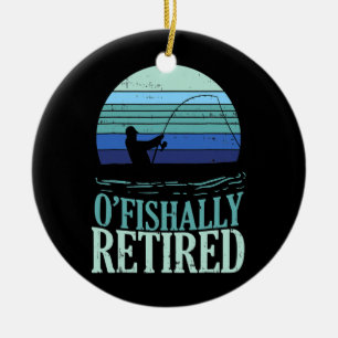 Offiziell Im Ruhestand Fischen Retro Ruhestand Pap Keramik Ornament