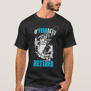 Offiziell im Ruhestand Fischer Rentner Angler Männ T-Shirt