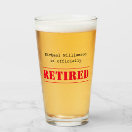 Offiziell im Ruhestand, Geschenk für individuelle  Glas