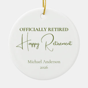 Offiziell im Ruhestand Geschenk zum Ruhestand Keramik Ornament