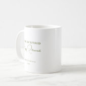 Offiziell im Ruhestand Ruhestandsgeschenk Kaffeetasse (Vorderseite Links)