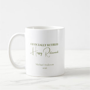 Offiziell im Ruhestand Ruhestandsgeschenk Kaffeetasse