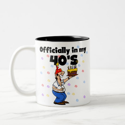 Offiziell in meinem 40s zweifarbige tasse (Links)