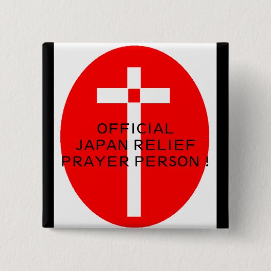OFFIZIELL JAPAN RELIEF PRAYER PERSON ! BUTTON (Vorderseite)