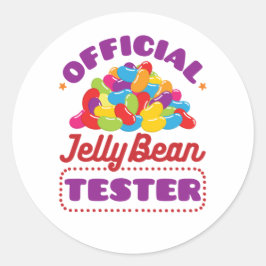 Offiziell Jelly Bean Tester Easter Candy Runder Aufkleber