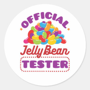 Offiziell Jelly Bean Tester Easter Candy Runder Aufkleber