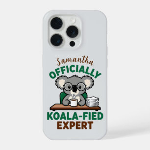 Offiziell Koala-fizierter Experte Lustiger Kaffee- iPhone 15 Pro Hülle