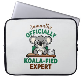 Offiziell Koala-fizierter Experte Lustiger Kaffee- Laptopschutzhülle
