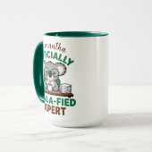 Offiziell Koala-fizierter Experte Lustiger Kaffeew Tasse (Vorderseite Links)