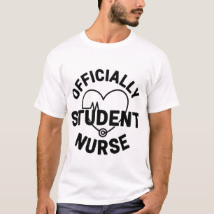 Offiziell Krankenpflegeschüler Herz Stethoskop T-Shirt