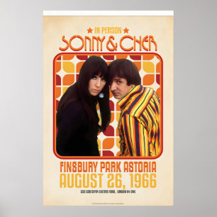 Offiziell lizenziert Sonny & Cher Live at Finsbury Poster