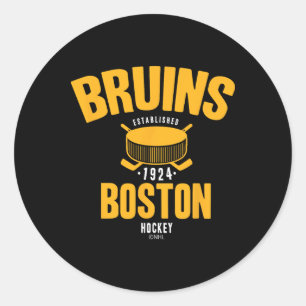 Offiziell lizenzierter Boston Bruins Hockeypuck Sc Runder Aufkleber