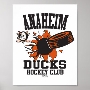 Offiziell lizenzierter Hockey-Puck-Burst Anaheim D Poster