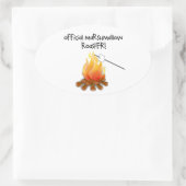 Offiziell Marshmallow Roaster Ovaler Aufkleber (Tasche)