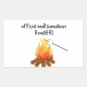 Offiziell Marshmallow Roaster Rechteckiger Aufkleber