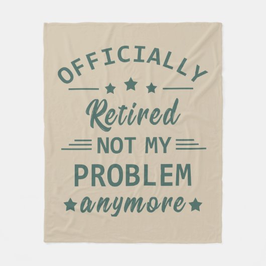 Offiziell nicht mehr in Rente gegangen Fleecedecke (Vorderseite)