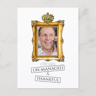 offiziell nicht verwaltete Renten-Dankeskarte Postkarte