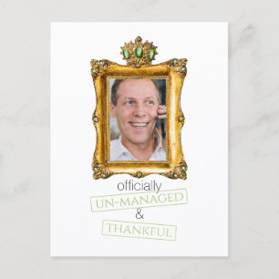 offiziell nicht verwaltete Renten-Dankeskarte Postkarte