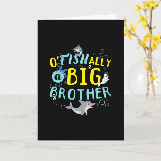 Offiziell - O'Fishally ein großer Bruder-Pun Karte (Gelbe Blume)