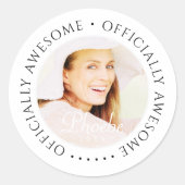 Offiziell Phantastisches, modernes, einfaches Gebu Runder Aufkleber (Vorderseite)