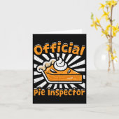 Offiziell Pie Inspector Funny Erntedank Pumpkin Karte (Gelbe Blume)