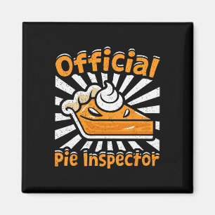 Offiziell Pie Inspector Funny Erntedank Pumpkin Magnet