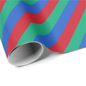 Offiziell Red Green Blue Mars Flag Tricolor Geschenkpapier (Rolleneckpunkt)