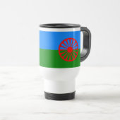 Offiziell-Romany-Sinti und Roma-Fahne Travel Mug Reisebecher (VorderseiteRechts)