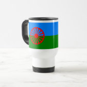 Offiziell-Romany-Sinti und Roma-Fahne Travel Mug Reisebecher (Vorderseite Links)