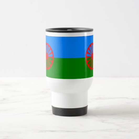 Offiziell-Romany-Sinti und Roma-Fahne Travel Mug Reisebecher (Mittel)