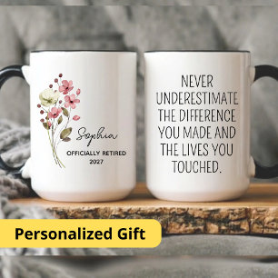 Offiziell Ruhestand Geschenk zum Abschied, Untersc Zweifarbige Tasse