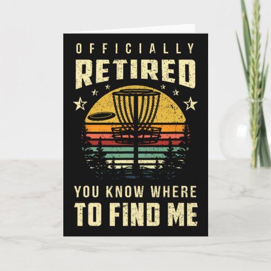 Offiziell Ruhestands Disc Golf Geschenk Frisbee Ge Karte (Vorderseite)