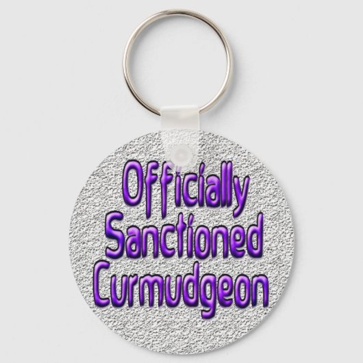 Offiziell sanktionierter Curmudgeon Schlüsselanhänger (Vorderseite)