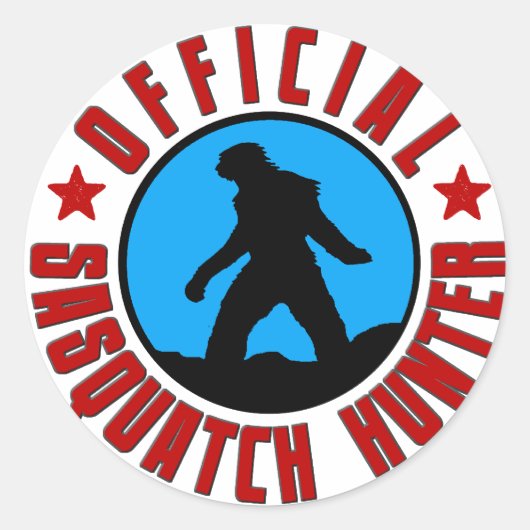 Offiziell Sasquatch Hunter! Bigfoot Member Aufkleb Runder Aufkleber (Vorderseite)